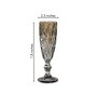 Textured 150ml Grey Crystal Glass (Set of 6) Champagne Glass