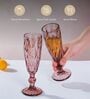 Textured 150ml Purple Crystal Glass (Set of 6) Champagne Glass