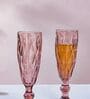 Textured 150ml Purple Crystal Glass (Set of 6) Champagne Glass