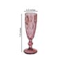 Textured 150ml Purple Crystal Glass (Set of 6) Champagne Glass