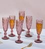 Textured 150ml Purple Crystal Glass (Set of 6) Champagne Glass