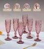 Textured 150ml Purple Crystal Glass (Set of 6) Champagne Glass