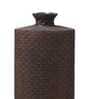 Textured Brown Weave Resin Table Vase
