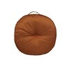 Textured Copper Premium Polyester Round Floor Cushion(Reversible) 22x3 inches