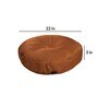Textured Copper Premium Polyester Round Floor Cushion(Reversible) 22x3 inches