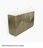 Textured Solid Wood Sideboard in Gold Finish
