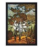 Textured Paper Wood Framed Art Print In Brown
