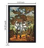 Textured Paper Wood Framed Art Print In Brown