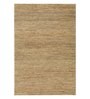 Beige Textured Solids Pattern Jute Hand Woven 4 x 6 Feet Carpet