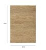 Beige Textured Solids Pattern Jute Hand Woven 4 x 6 Feet Carpet