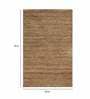 Brown Jute Solid 5  x 8  Feet Hand Woven Carpet