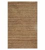 Brown Jute Solid 5  x 8  Feet Hand Woven Carpet