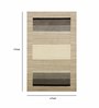 Beige Wool Geometrical 6 ft x 9 ft Hand Woven Carpet