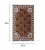 Brown Polyester Vintage 5 x 7 Feet Machine Made Carpet