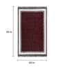 Maroon Polyester Vintage 5  X 7  Feet Machine Made Carpet