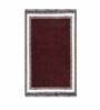 Maroon Polyester Vintage 5  X 7  Feet Machine Made Carpet