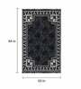 Black Polyester Vintage 5 X 7 Feet Machine Made Carpet
