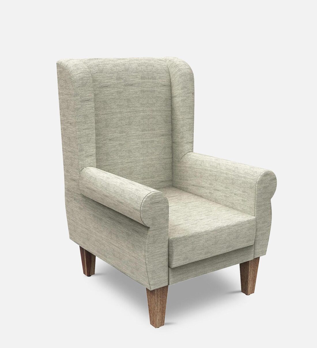 Buy The Begum Velvet Wing Chair in Srilanka Ivory Colour by Chumbak Online Solid Color Wing