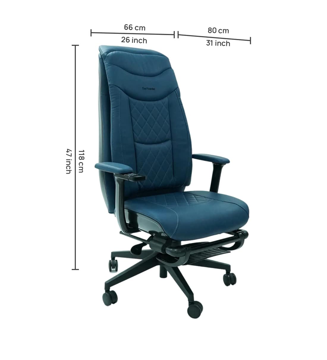 Buy The Founder Office Massage Chair In Blue Colour at 40% OFF by - Main Image
