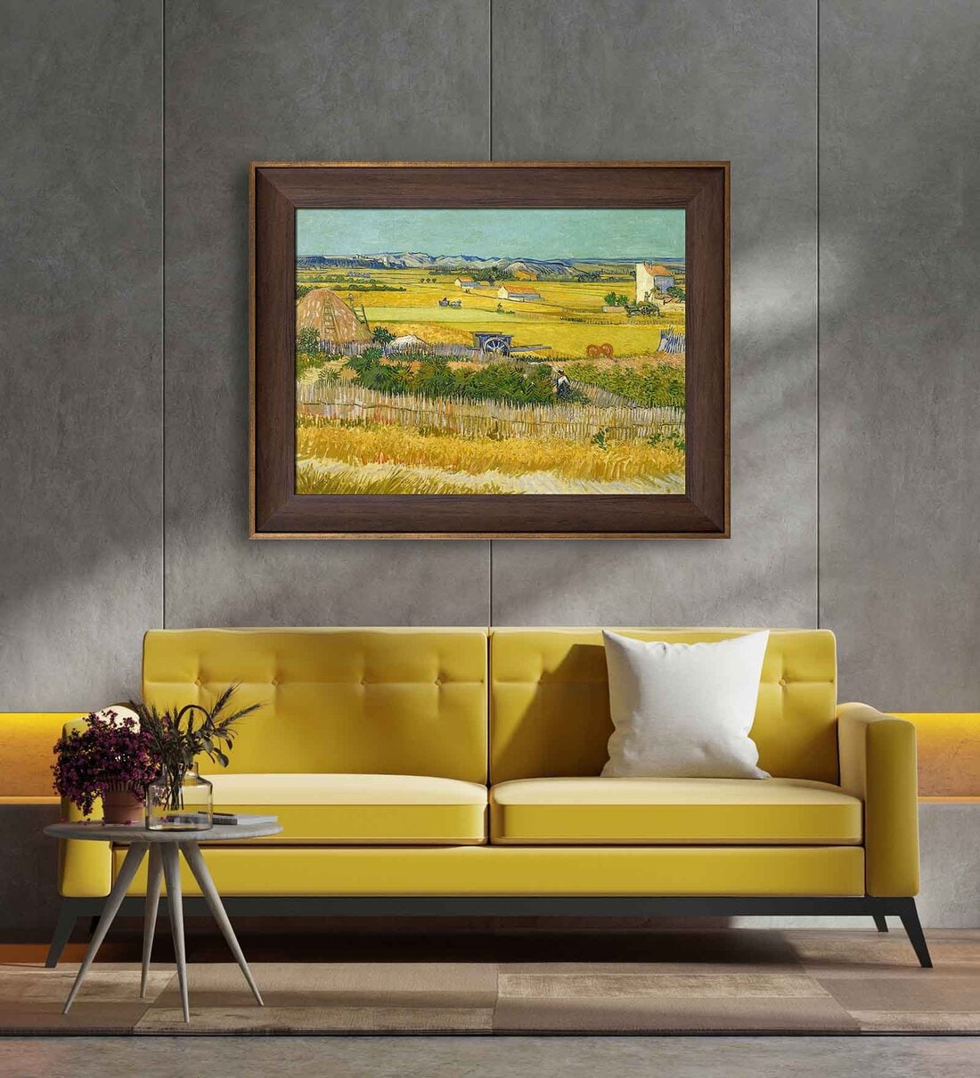 Buy The Oriental Drawing Multicolour Canvas Framed Abstract Art Print