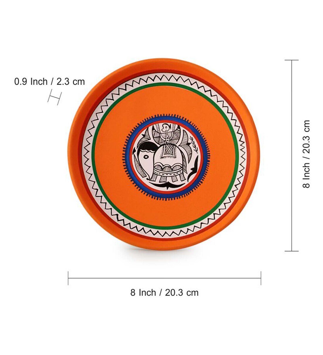 Buy The Madhubani Tales Hand Painted Terracotta Wall Plates Wall D cor