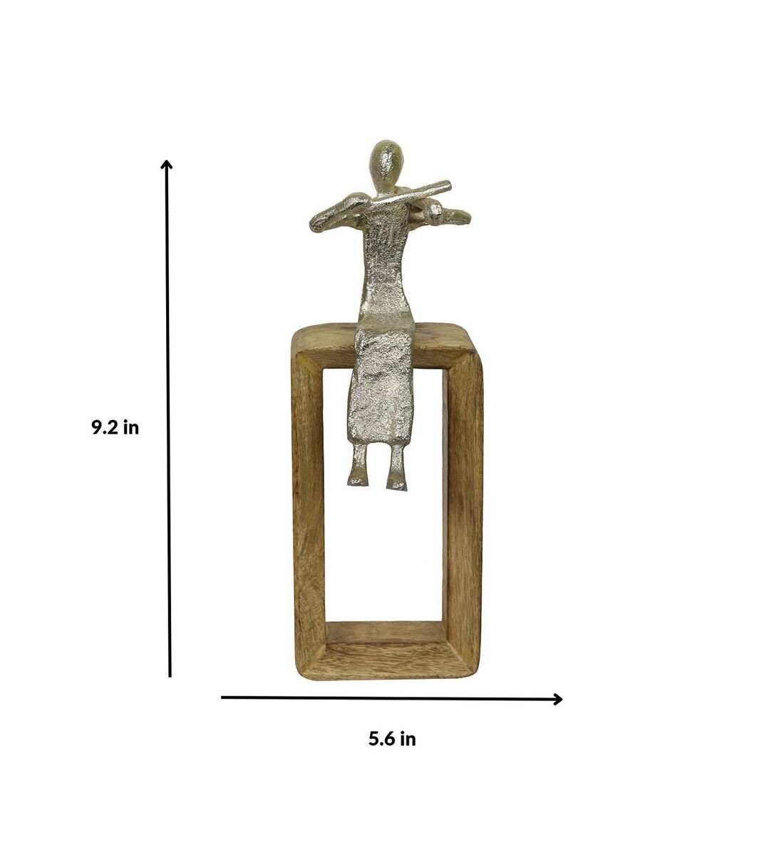 Buy The Violin Musician Brown Aluminium & Wood Figurine by Citilites Online Human Figurines