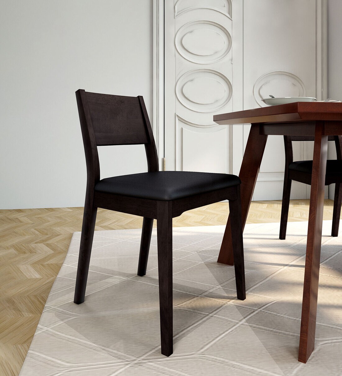 Buy Thea Solid Wood Dining Chairs in Brown Colour at 50 OFF by Durian
