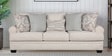 Thames Fabric 3 Seater Sofa In Beige Colour