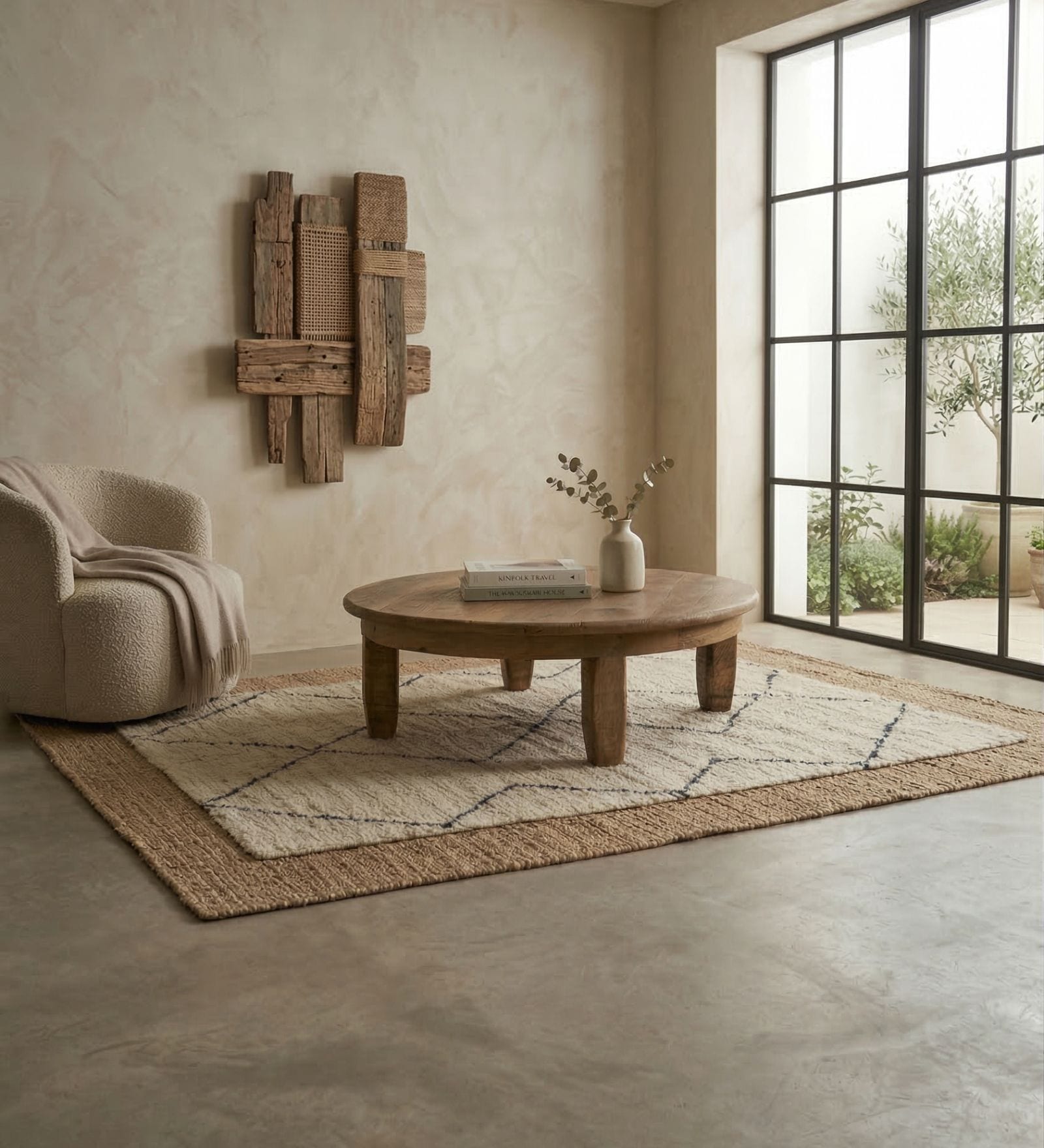 Thal Solid Wood Coffee Table In Natural Colour