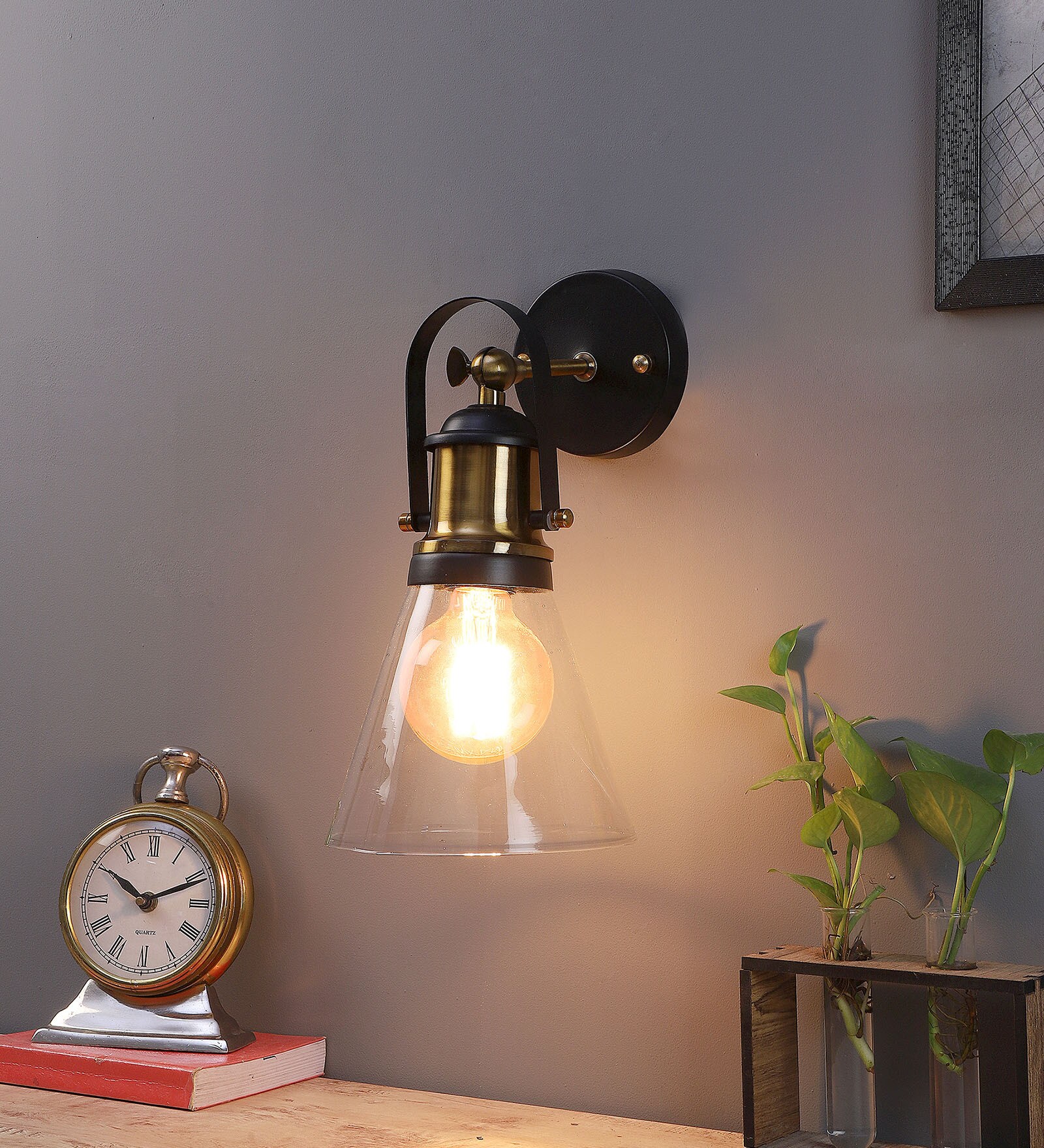 Orlando Transparent Glass Wall Sconces