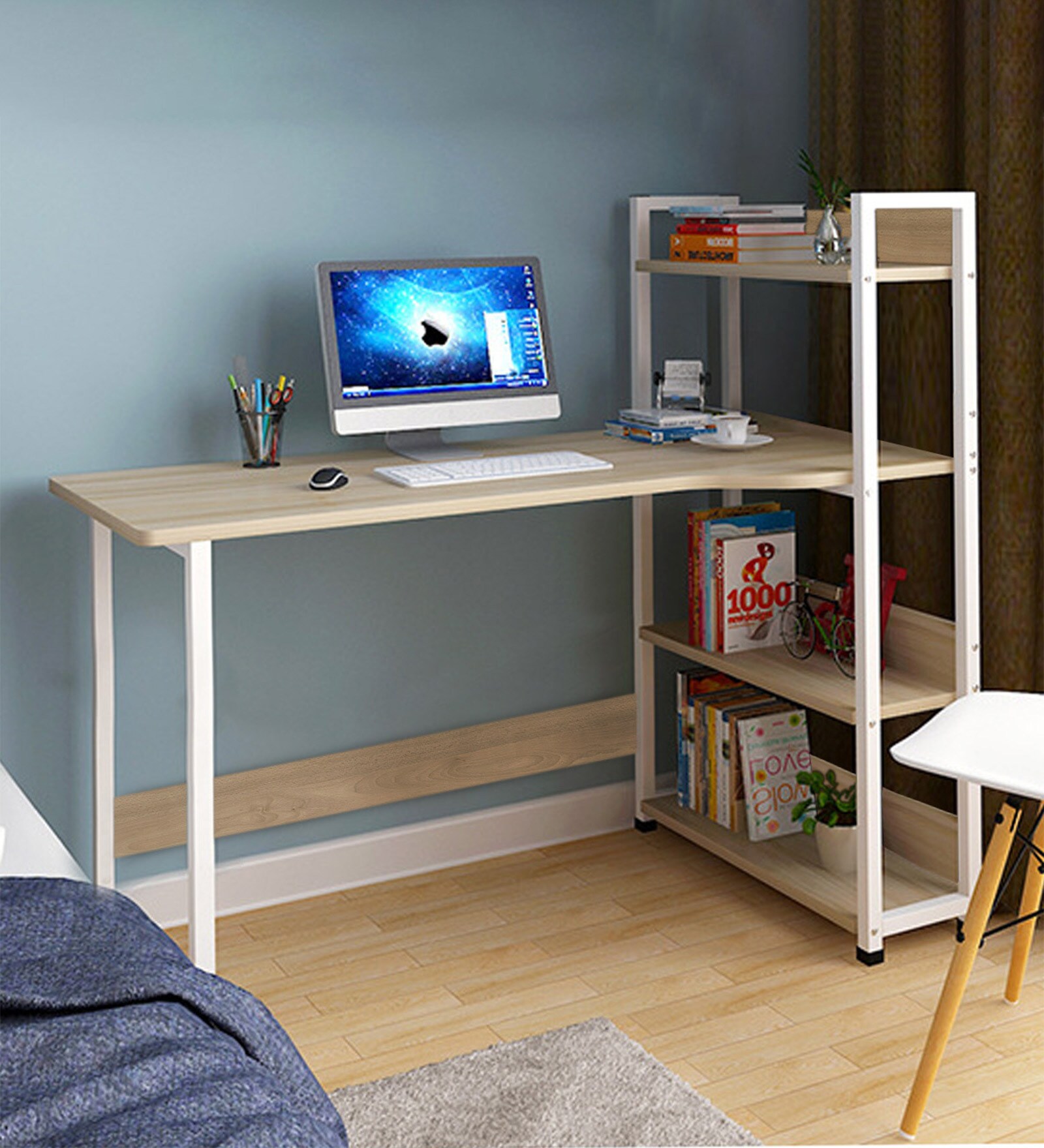 Buy Thame Writing Desk in Beige Colour at 9% OFF by Kawachi | Pepperfry