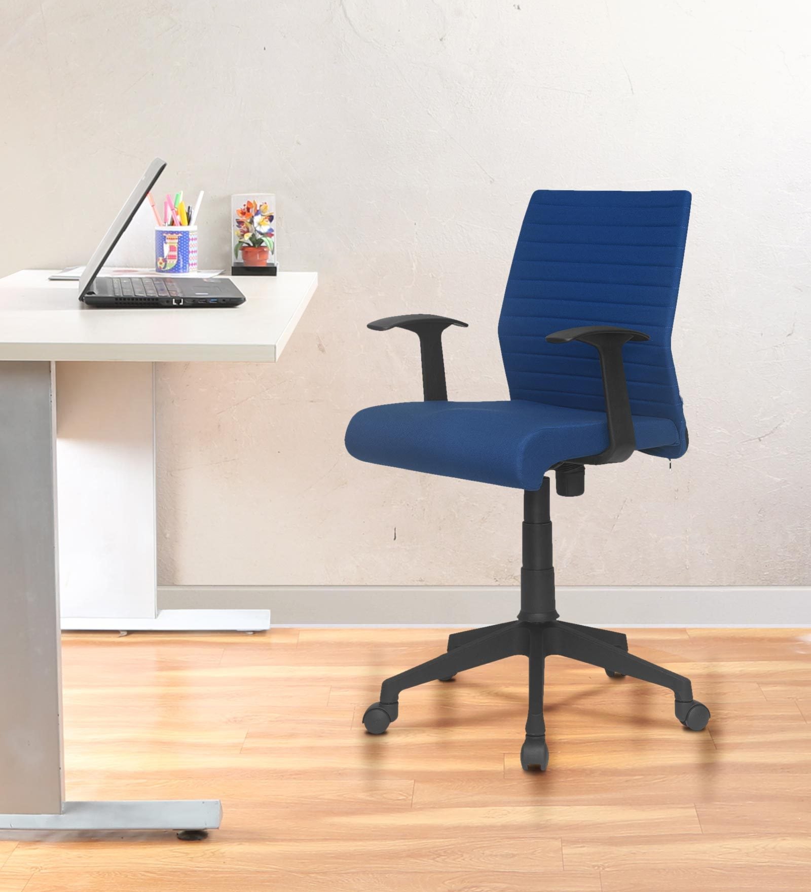 Thames Fabric Ergonomic Chair in Blue Colour