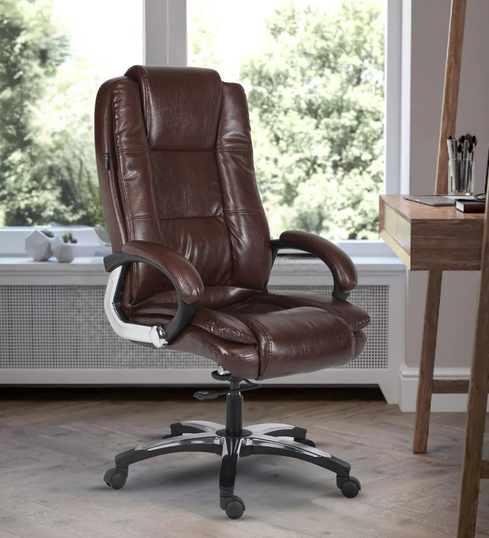 Thar Leatherette Executive Chair in Brown Colour