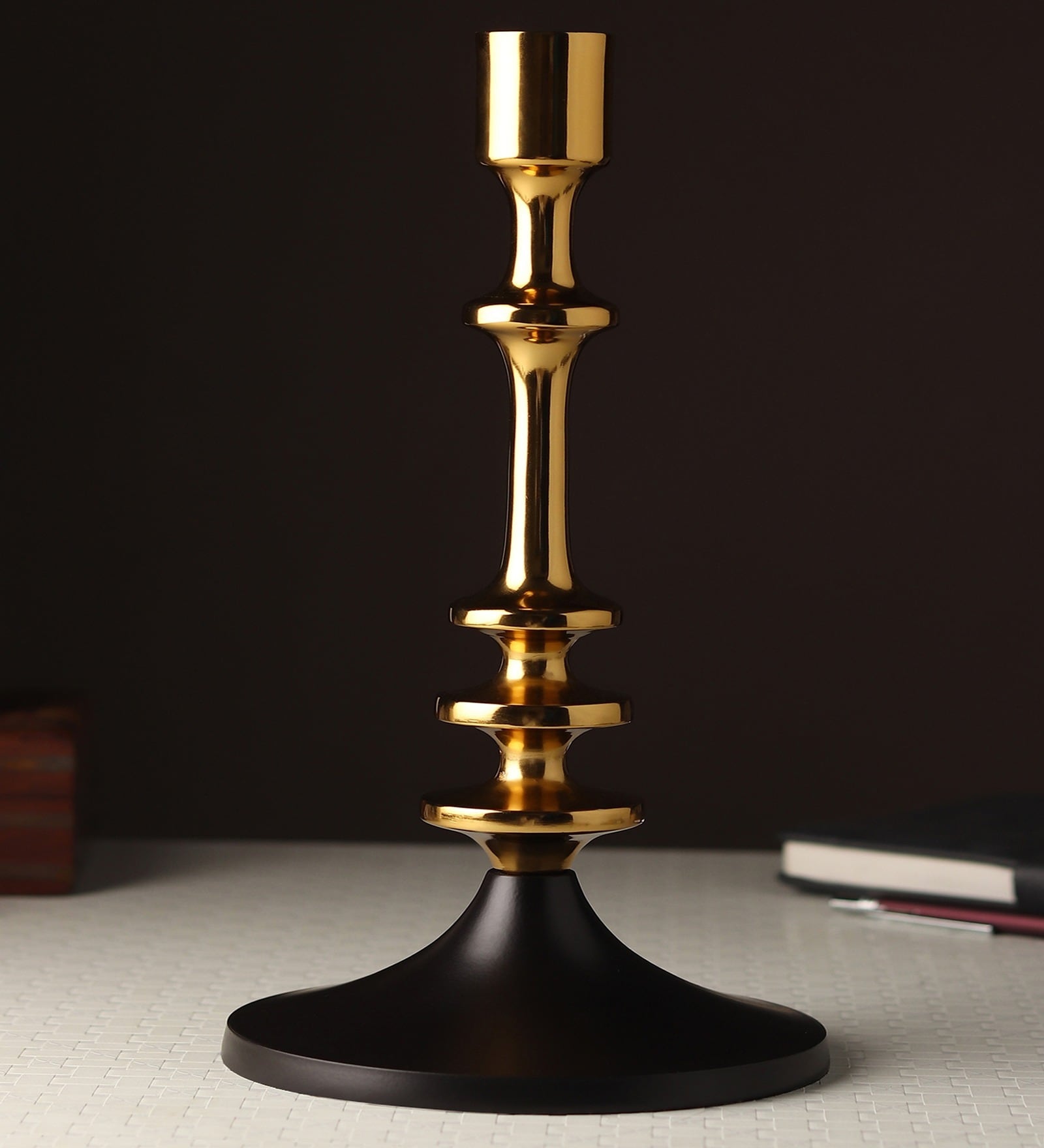 The Aristea Candle Holders Set Of 2 Gold The Aristea Candle Holders Set Of 2 Gold