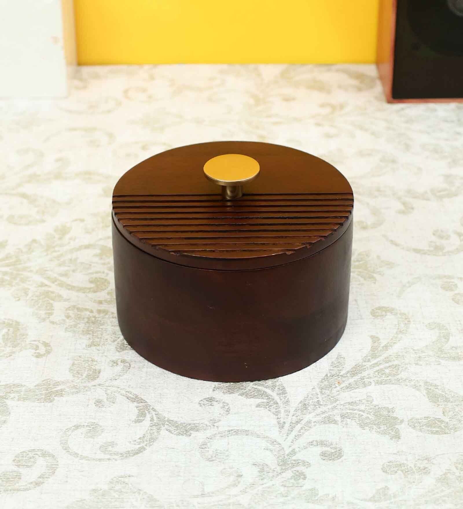 The Artisan's Stripes- Trinket Brown Large Storage Box