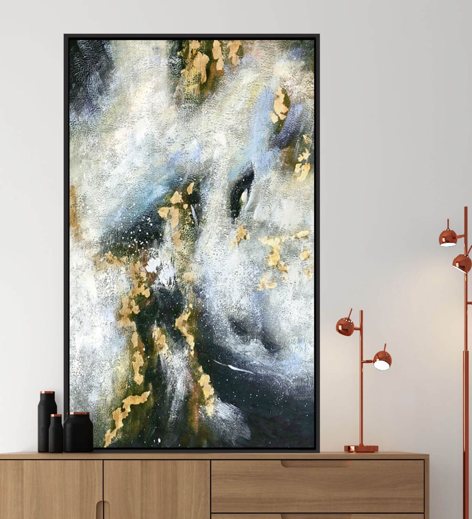 White The Cosmos Canvas Acrylic Paint Hand Paintings