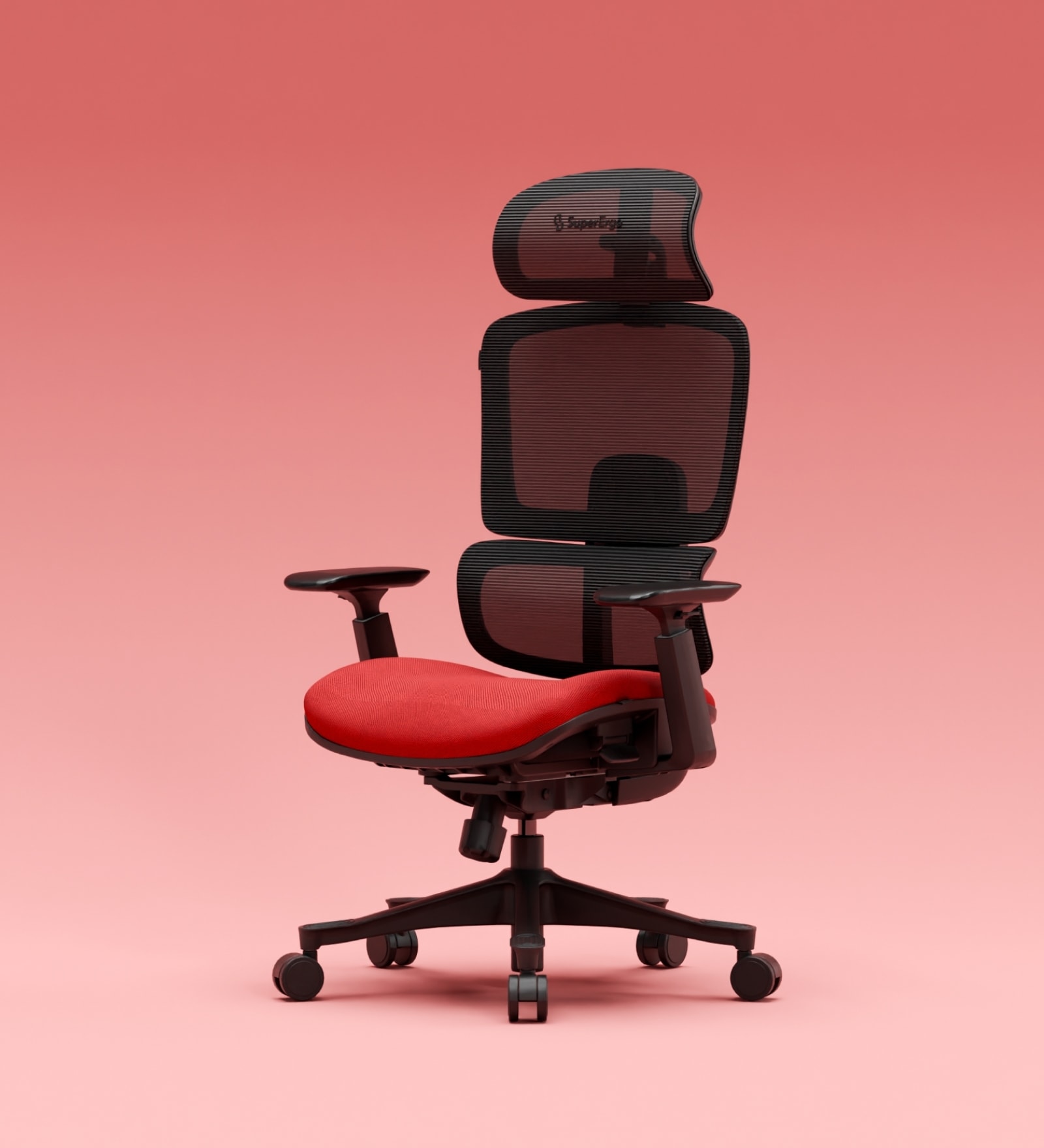 The Director Premium Ergonomic Chair In Blood Red Without Footrest The Director Premium Ergonomic Chair In Blood Red Without Footrest