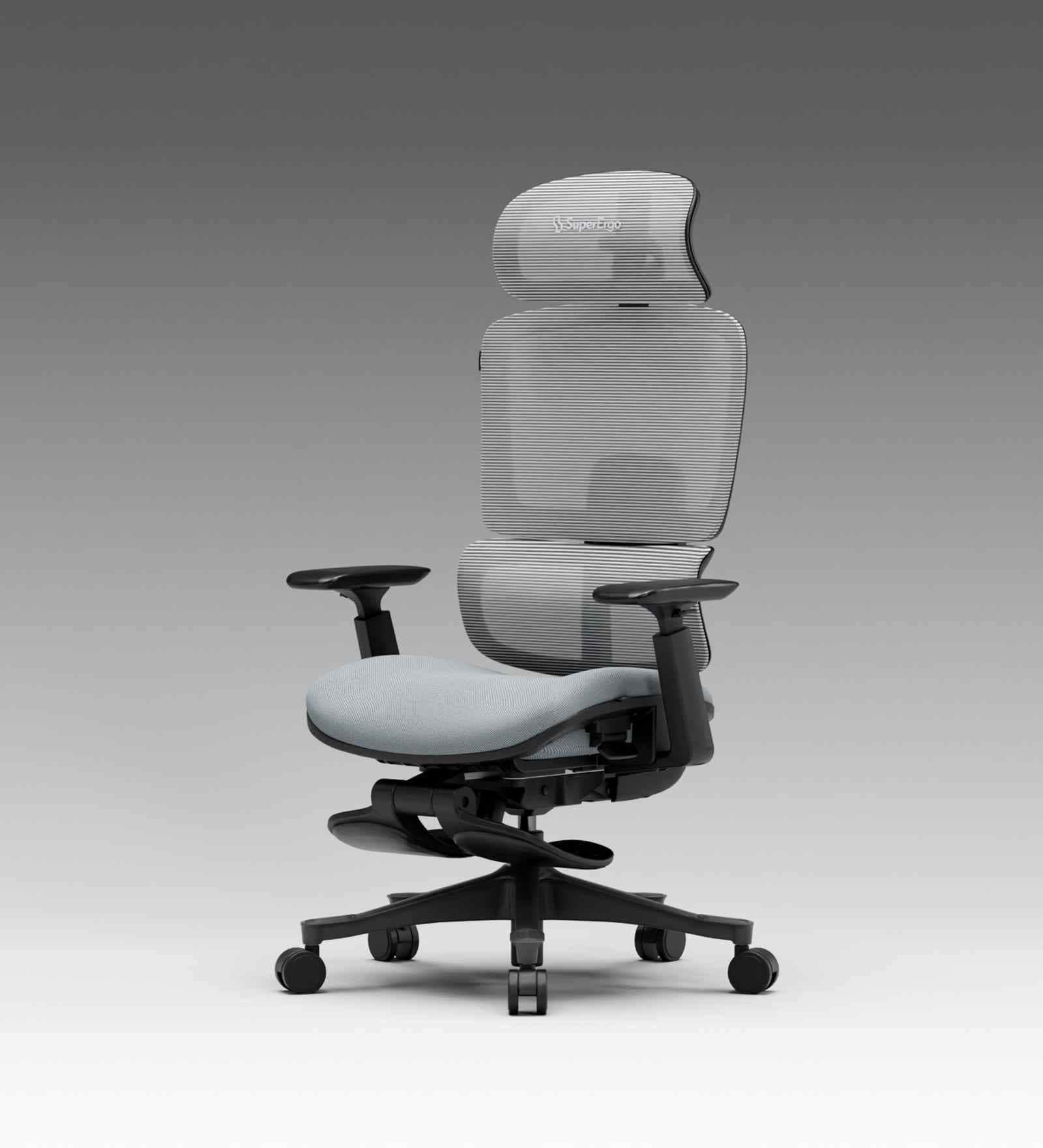 The Director Premium Ergonomic Chair In Lakestone Grey Colour With Footrest