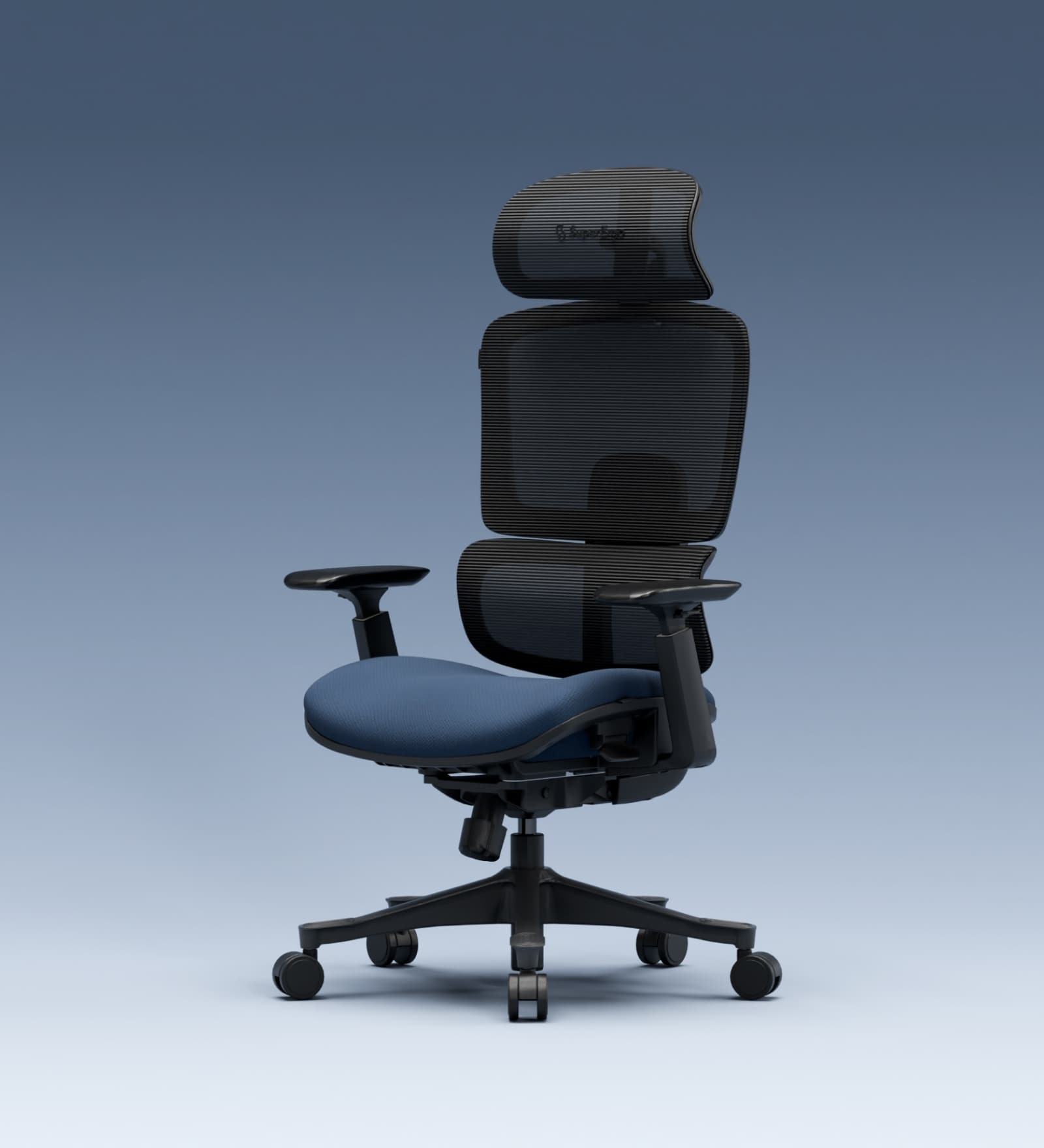 The Director Premium Ergonomic Chair In Prussian Blue Without Footrest The Director Premium Ergonomic Chair In Prussian Blue Without Footrest