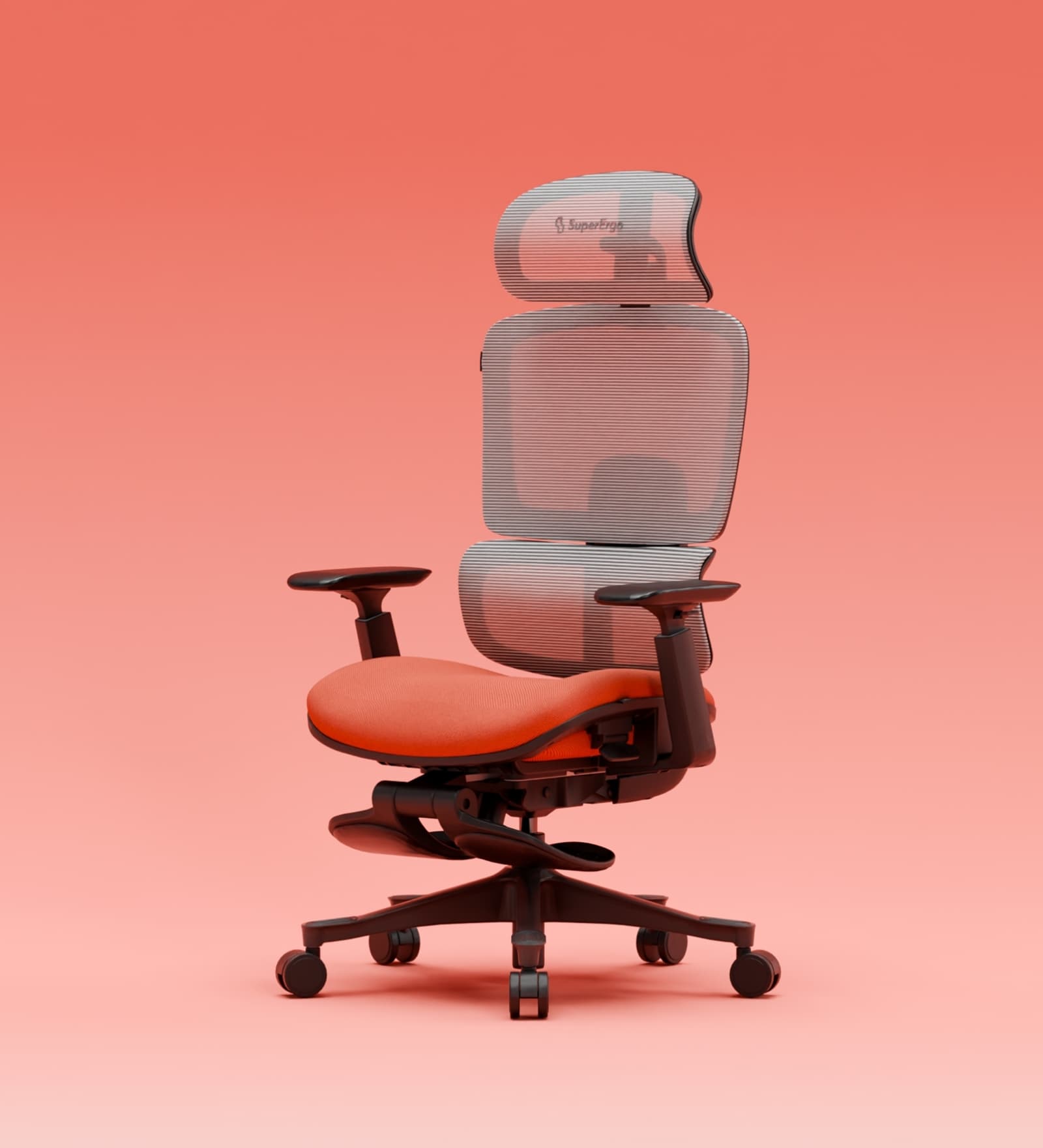 The Director Premium Ergonomic Chair In Terracotta Red With Footrest The Director Premium Ergonomic Chair In Terracotta Red With Footrest