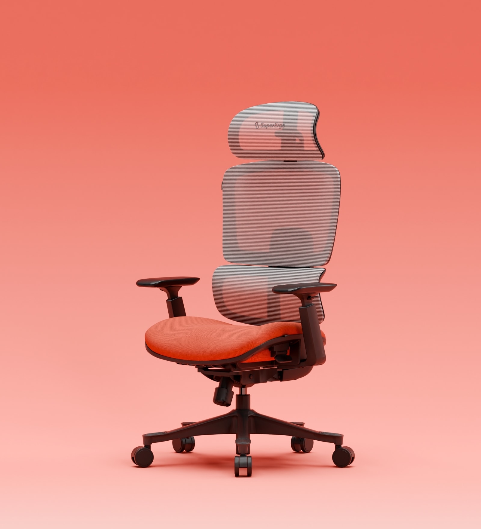 The Director Premium Ergonomic Chair In Terracotta Red Without Footrest