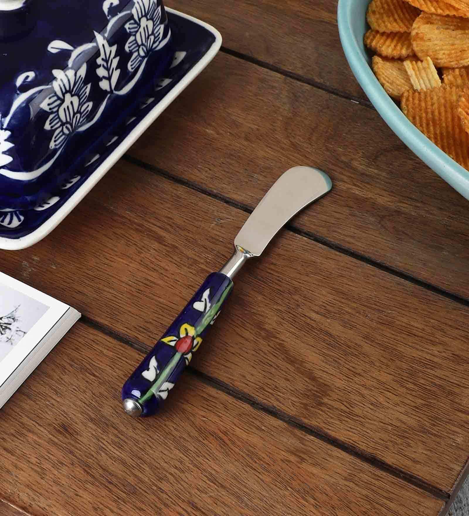 The Gardenia Ceramic & Stainless Steel Butter Knife