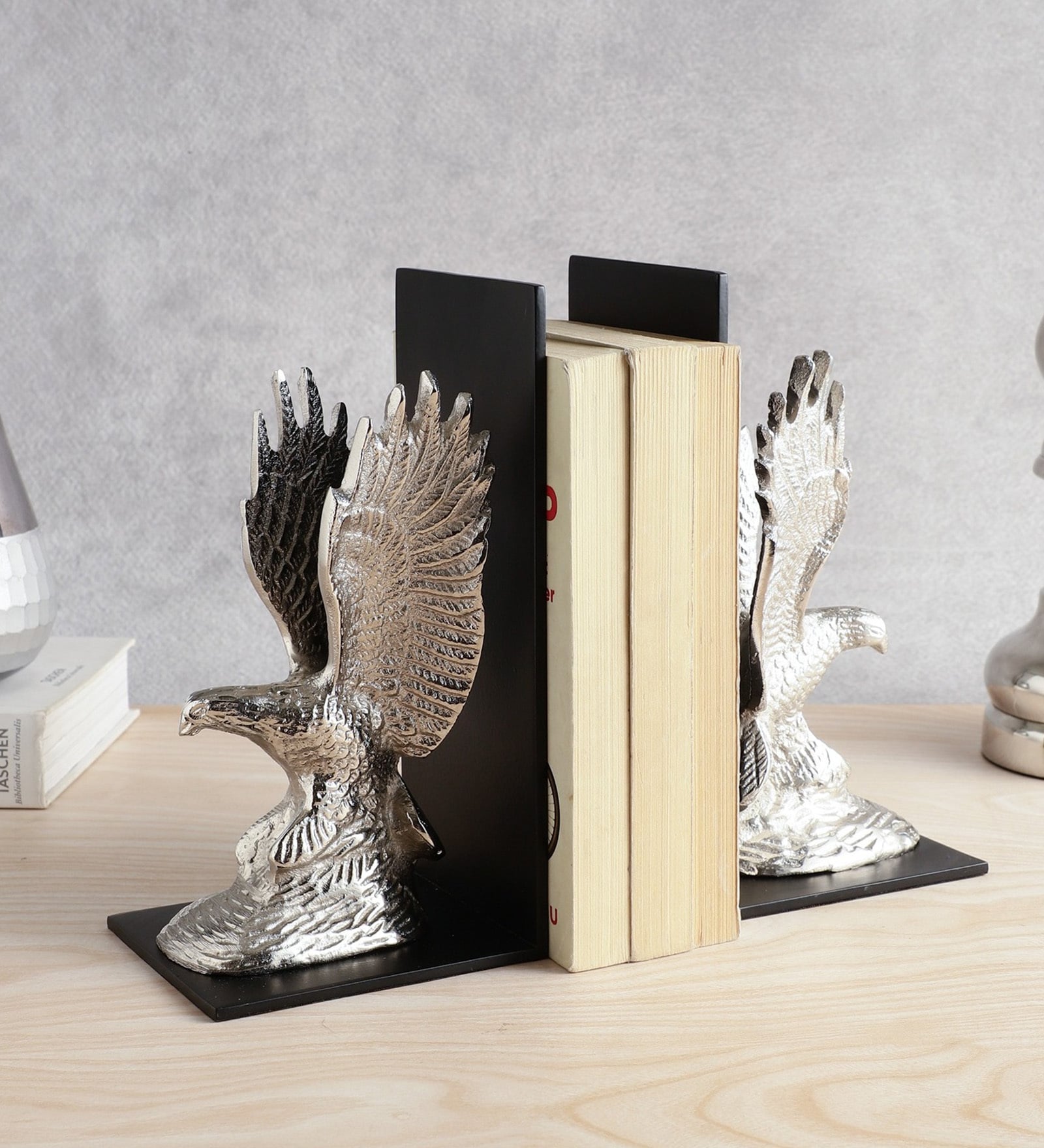 The Helion Pair Bookend Silver