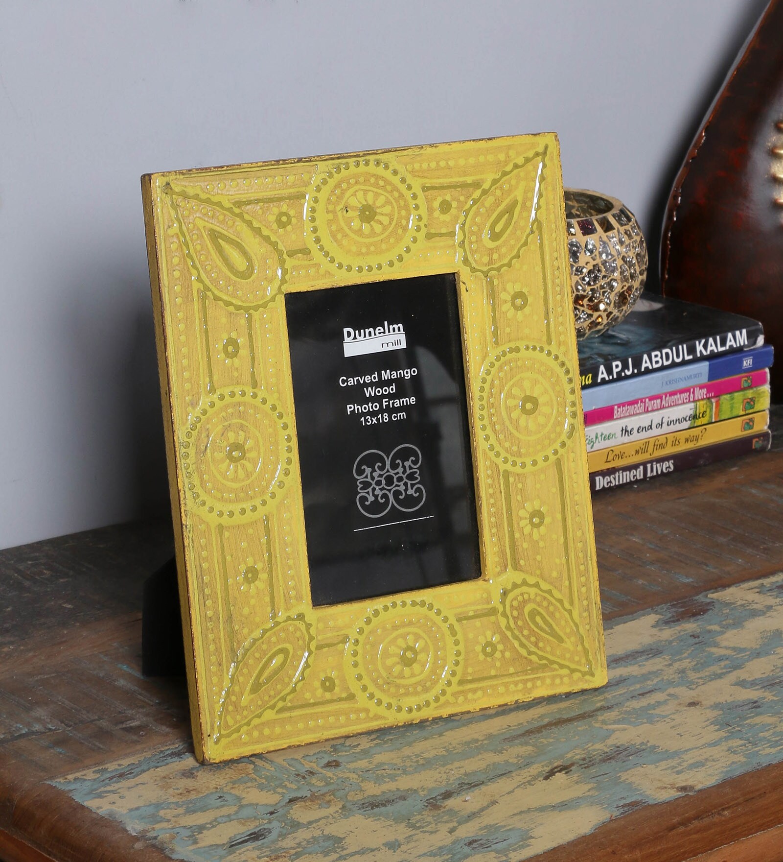 Yellow MDF 10 x 2 x 8 Inch Photo Frame