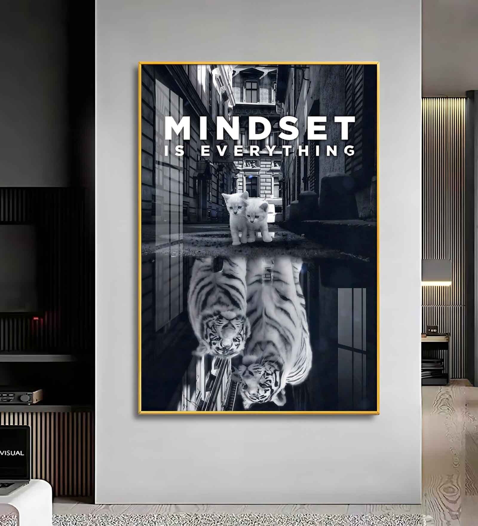 The Mindset Revolution Glass Finish Vertical Wall Art