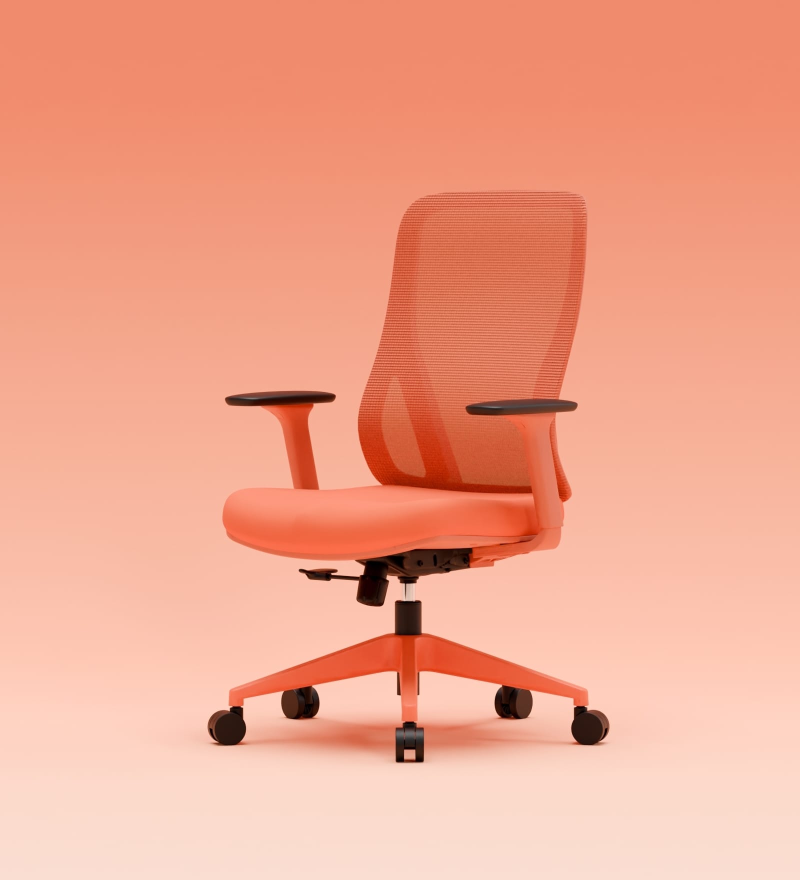 The Novice Mid Back Premium Ergonomic Chair in Spiced Orange The Novice Mid Back Premium Ergonomic Chair in Spiced Orange