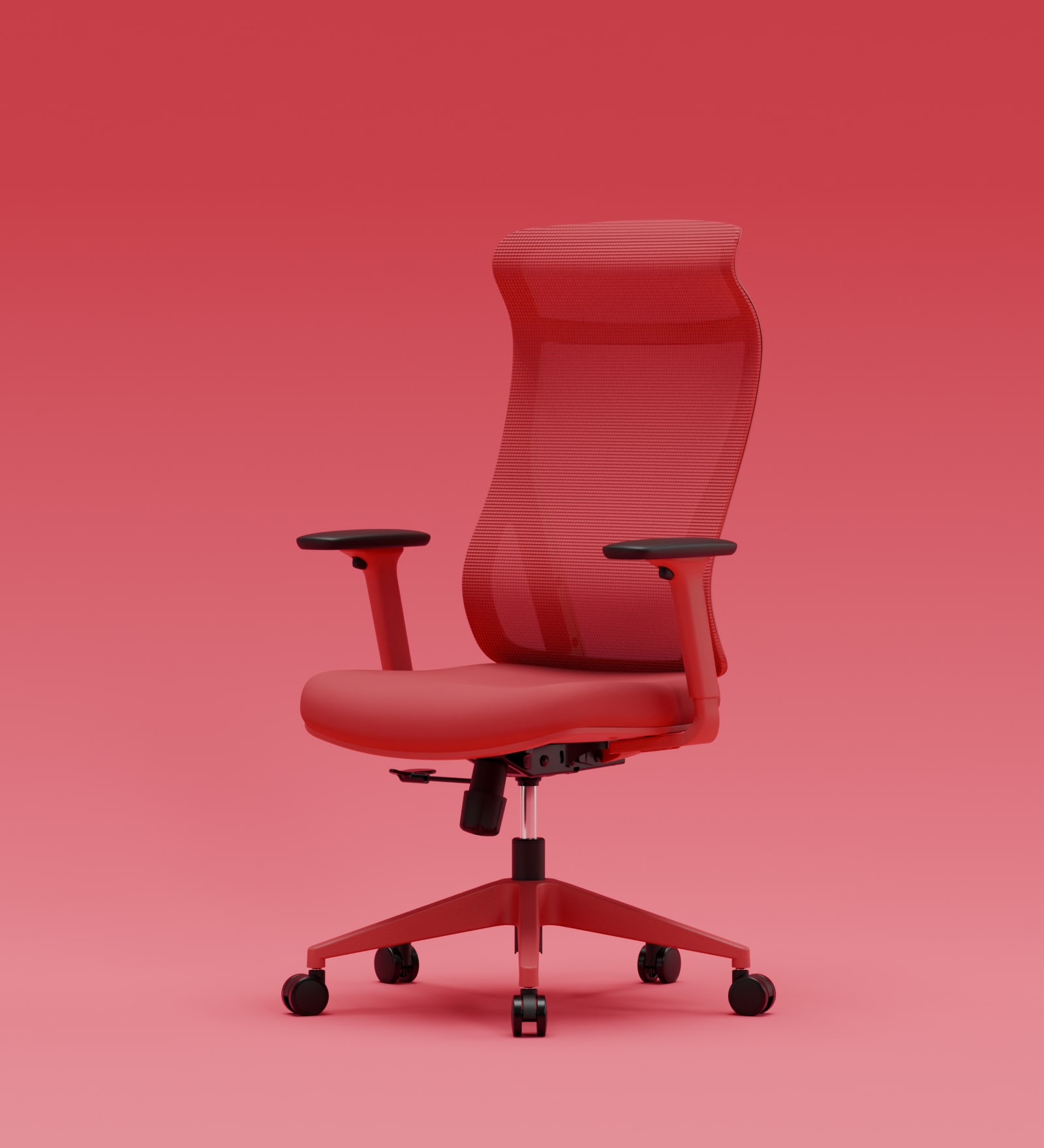 The Novice Premium Ergonomic Chair In Ember Red Colour The Novice Premium Ergonomic Chair In Ember Red Colour