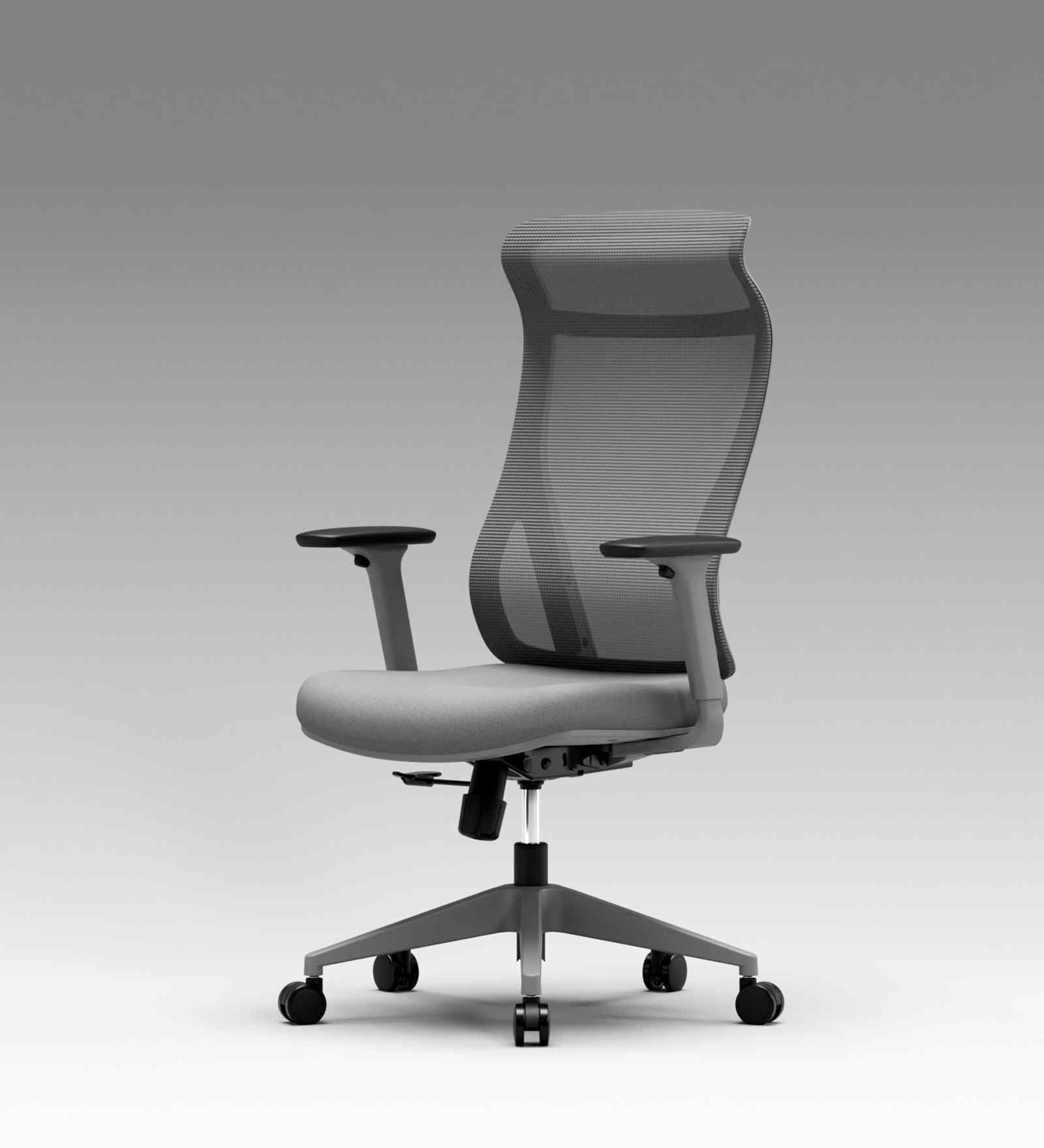 The Novice Premium Ergonomic Chair In Lunar Grey Colour