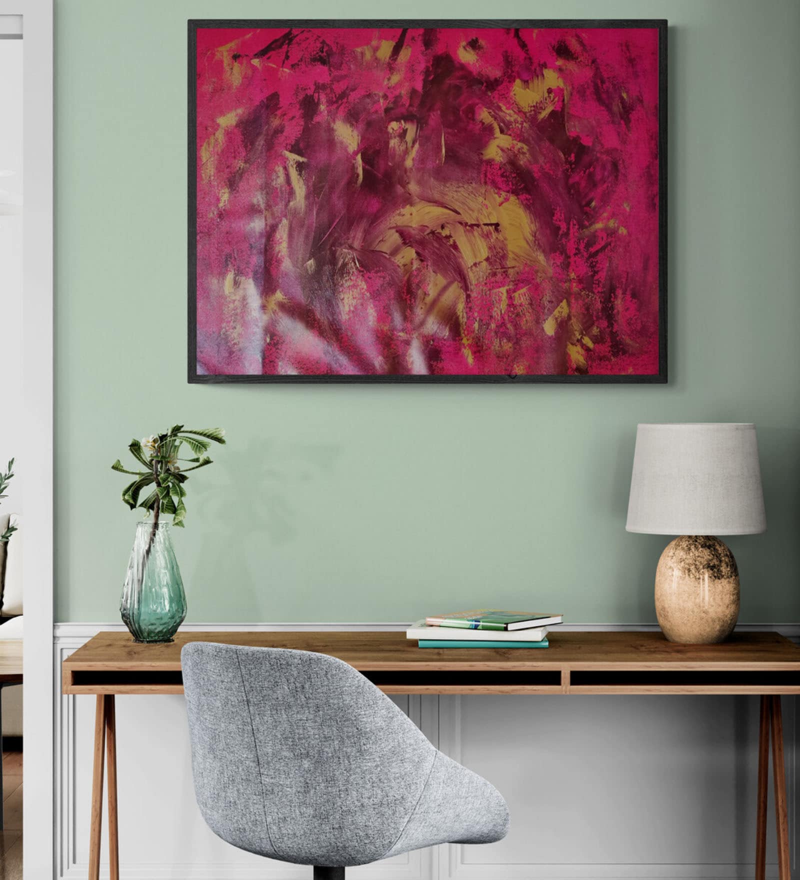 The Pink Magic Handmade Acrylic Paint On Canvas Unframed