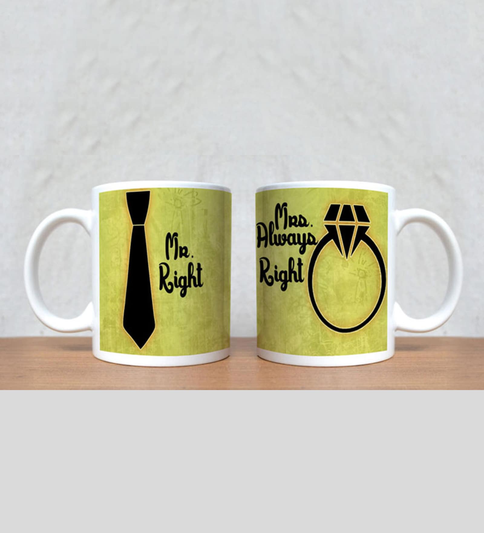 Tru 250ml White & Green (Set of 2) Ceramic Coffee Mug